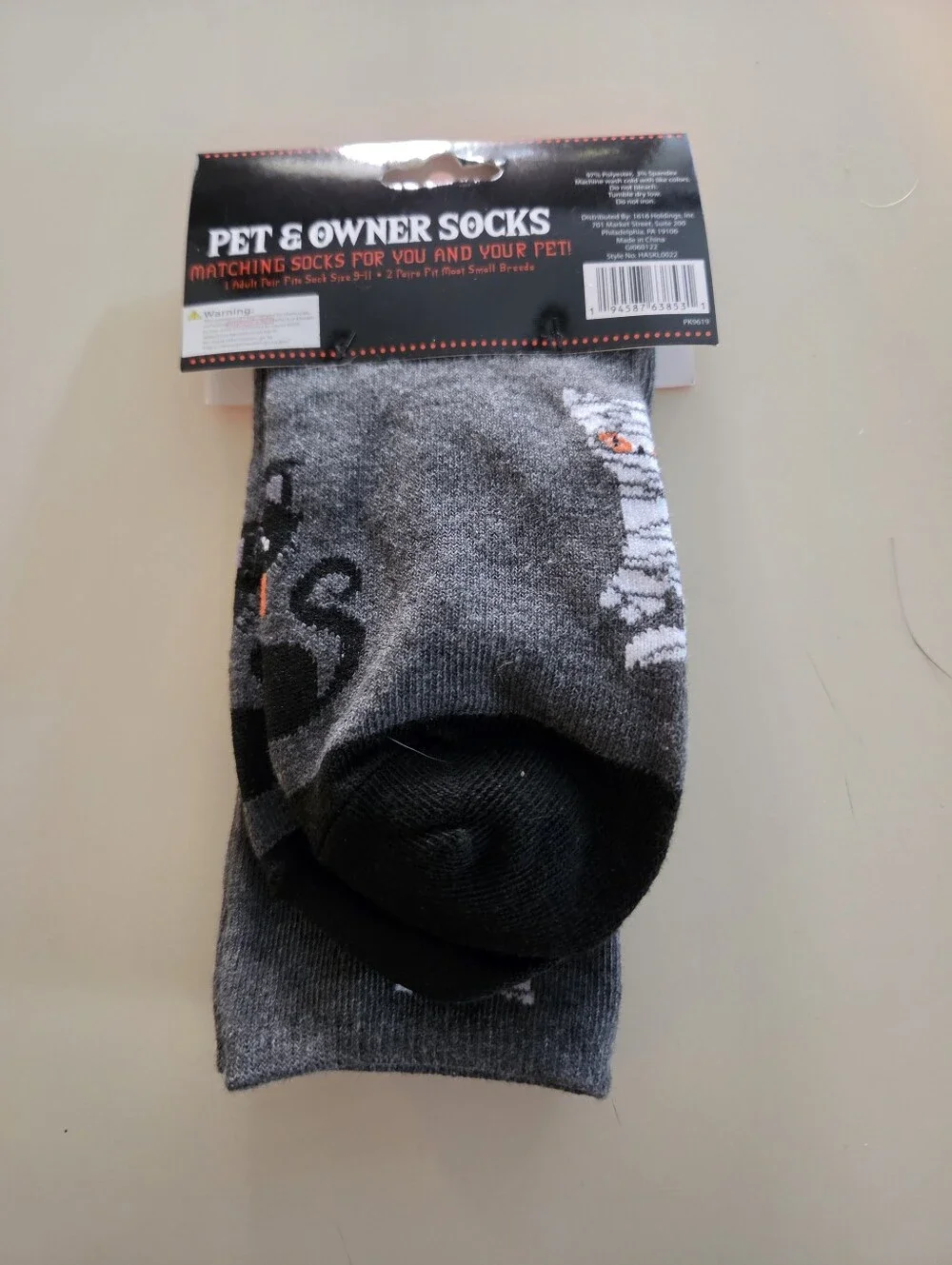 Human & Pet NWT Matching Halloween Socks ( Match Your Fuzzy BFF)
